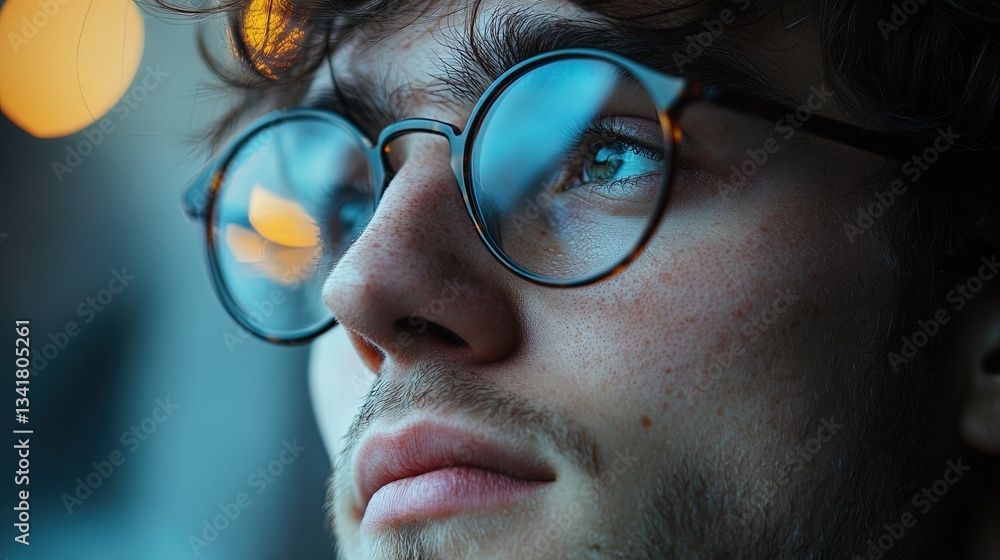 A close-up of a thoughtful person staring into the distance, their mind filled with deep contemplation A close-up of a thoughtful person staring into the distance, their mind filled with deep contemplation