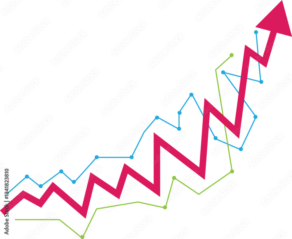 Profit growing icon. Growing graph symbol. Progress bar uptrend. Growing graph icon graph sign. Business chart. Financial rise up. Growth chart icon. Growing bar graph. Vector illustration Profit growing icon. Growing graph symbol. Progress bar uptrend. Growing graph icon graph sign. Business chart. Financial rise up. Growth chart icon. Growing bar graph. Vector illustration