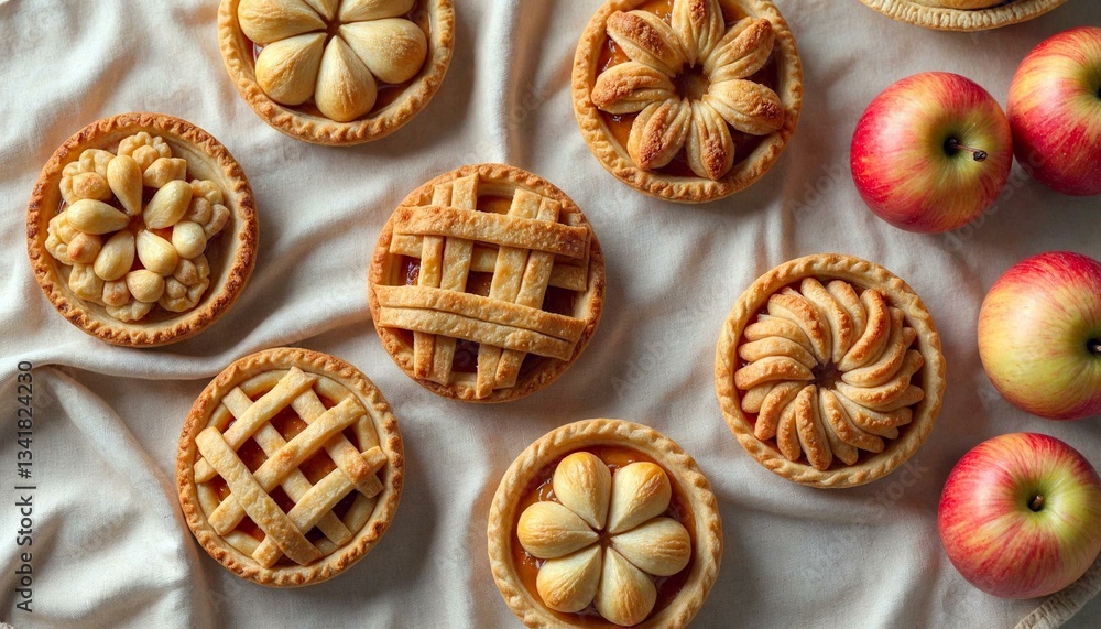 Miniature Apple Pies with Golden Crusts Miniature Apple Pies with Golden Crusts