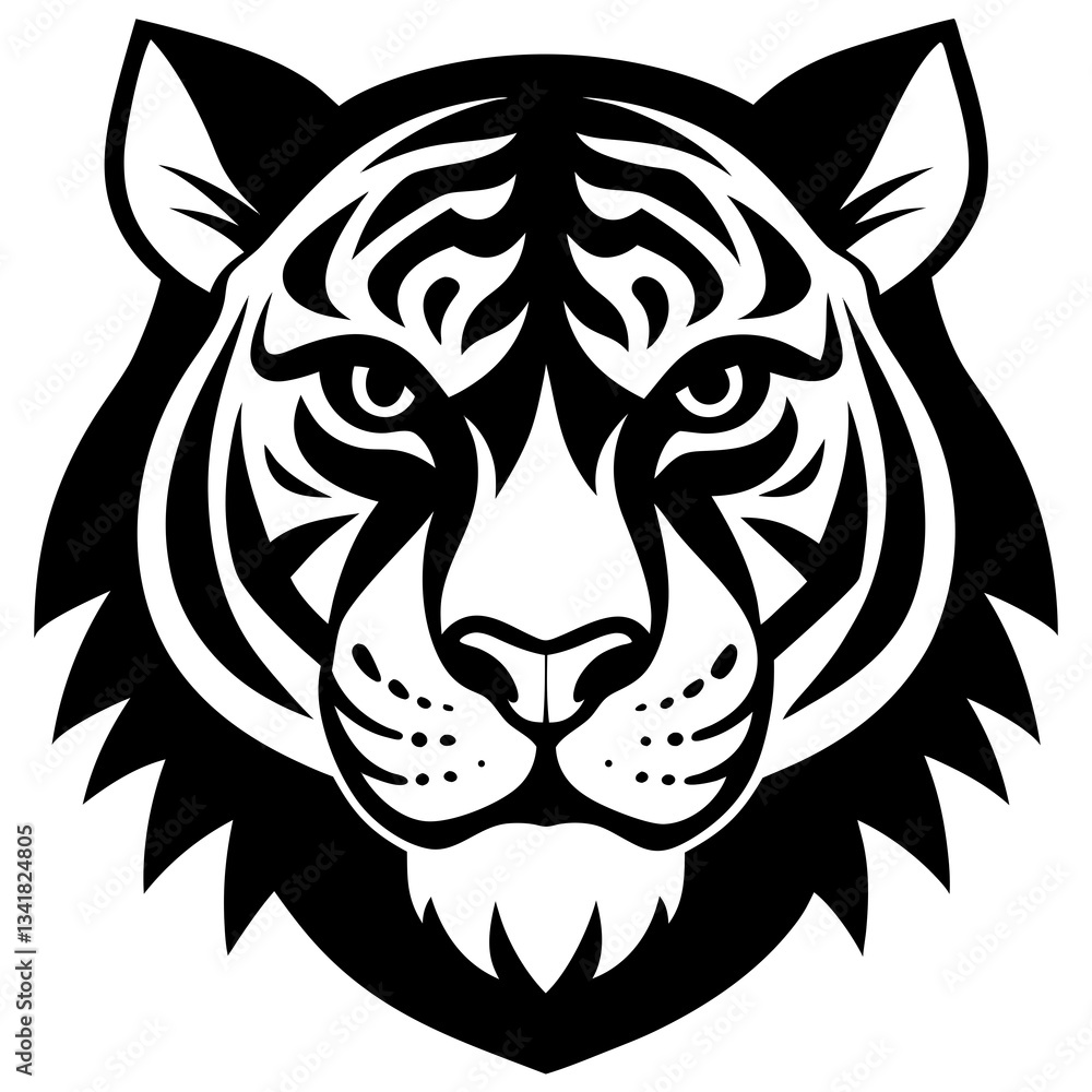 Obraz premium tiger head vector