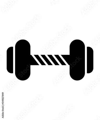 Barbell icon filled with black
