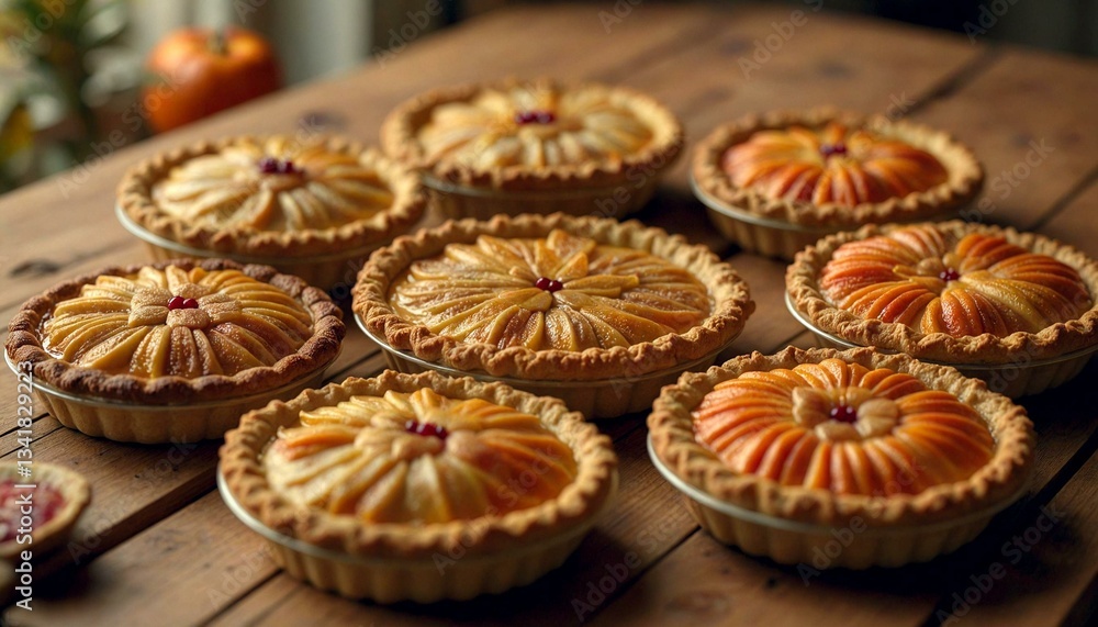 Autumnal Pies with Fibonacci Patterns Autumnal Pies with Fibonacci Patterns