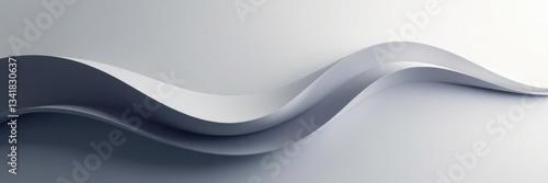 Sleek grey swoosh, abstract curves Modern minimalist design , graphic, digital, vector