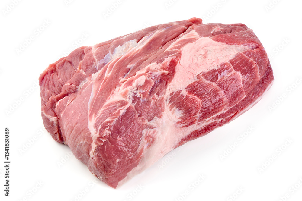 Fresh raw pork meat isolated on white background. Fresh raw pork meat isolated on white background.