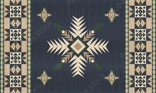 American tribal ethnic native pattern.Traditional Navajo,Aztec,Apache,Southwest and Mexican style fabric pattern.Abstract vector motifs pattern.For fabric,clothing,blanket,carpet,woven,wrap,decoration