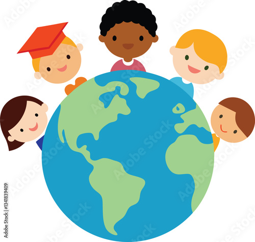 diversity international children day vector art