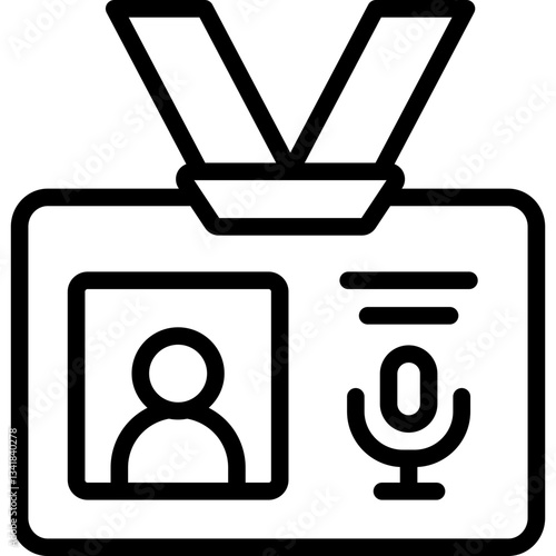 id card journalism icon