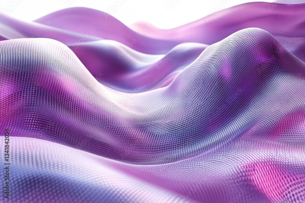 Abstract Purple Waves: A Digital Tapestry of Light and Shadow Abstract Purple Waves: A Digital Tapestry of Light and Shadow