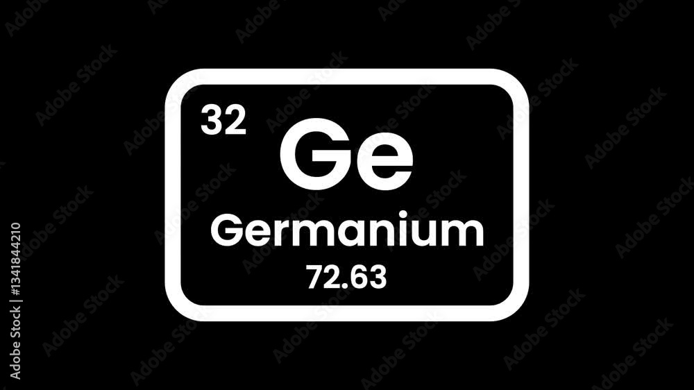 Germanium element icon, Periodic table element Germanium icon. Element of the periodic table of the Mendeleev system icon animation. Germanium element icon, Periodic table element Germanium icon. Element of the periodic table of the Mendeleev system icon animation.