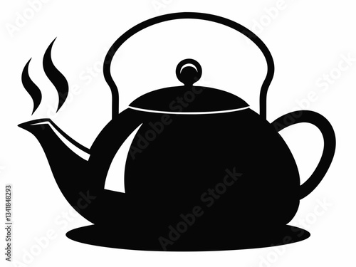 boiling kettle silhouette,kettle clipart,tea kettle vector