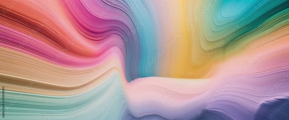 Obraz premium Abstract artwork featuring vertical color gradients and layered textured appearance