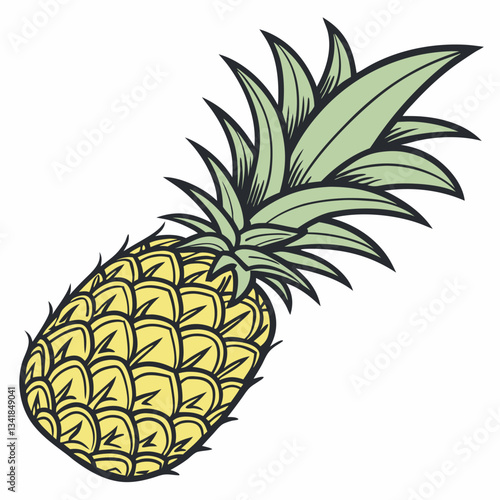 vector illustration of pineapple