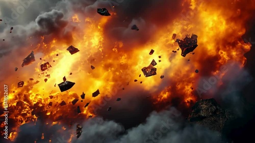 burning fire in the dark