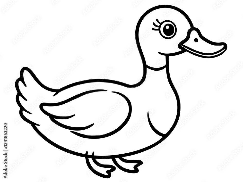 kids crayon drawing duck,duck outline illustration kids crayon drawing duck,duck outline illustration