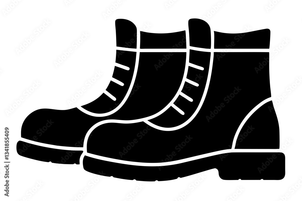Work Boots Protective Shoes vector icon Work Boots Protective Shoes vector icon