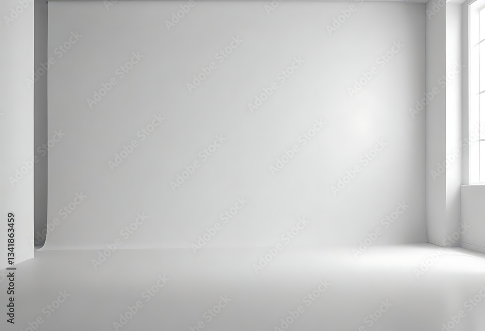 White studio backdrop with seamless paper White studio backdrop with seamless paper