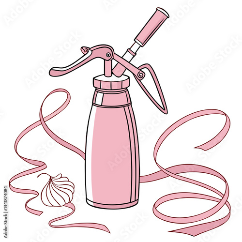 Illustration of a Whipped Cream Dispenser