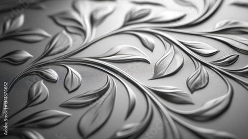 Intricate silver leaf design