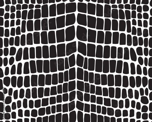 Seamless pattern of alligator skin on a white background