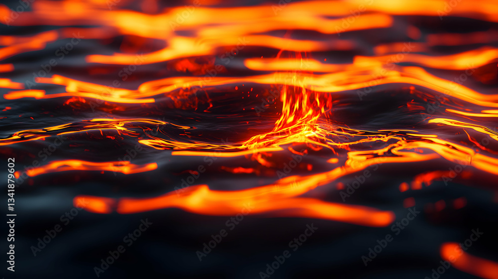 Abstract fluid texture with intense orange glow, vibrant energy and dynamic flow effect Abstract fluid texture with intense orange glow, vibrant energy and dynamic flow effect