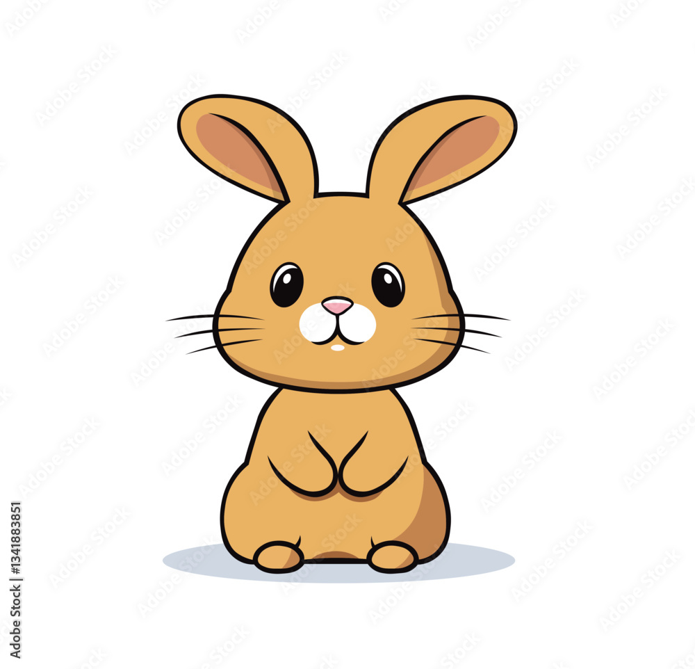 Fototapeta premium cute brown little bunny vector