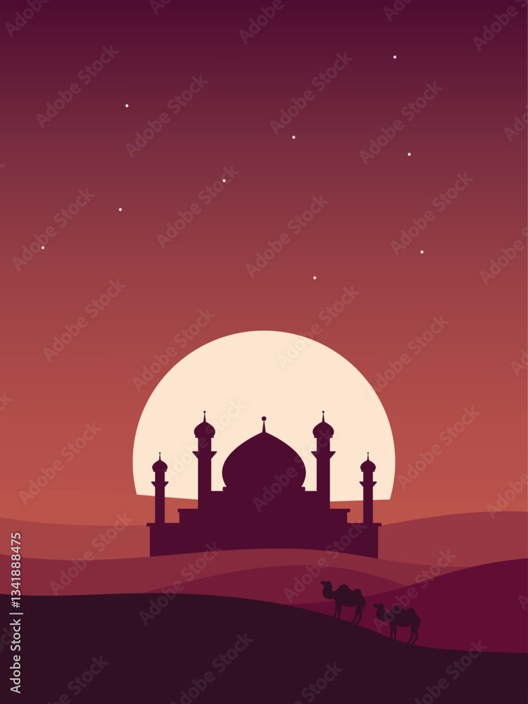 Naklejka premium eid al fitr pattern background wallpaper vector poster arab religion holiday abstract traditional