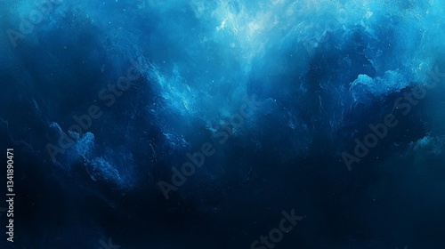 Wallpaper Mural Deep Blue Nebula Space Background with Cosmic Dust and Stars Torontodigital.ca