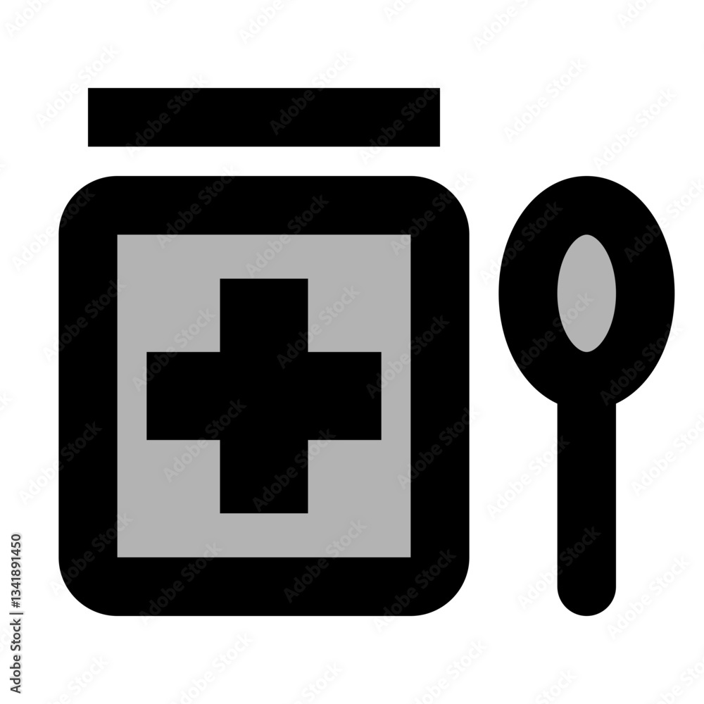 Obraz premium Medicine Bottle with Spoon 