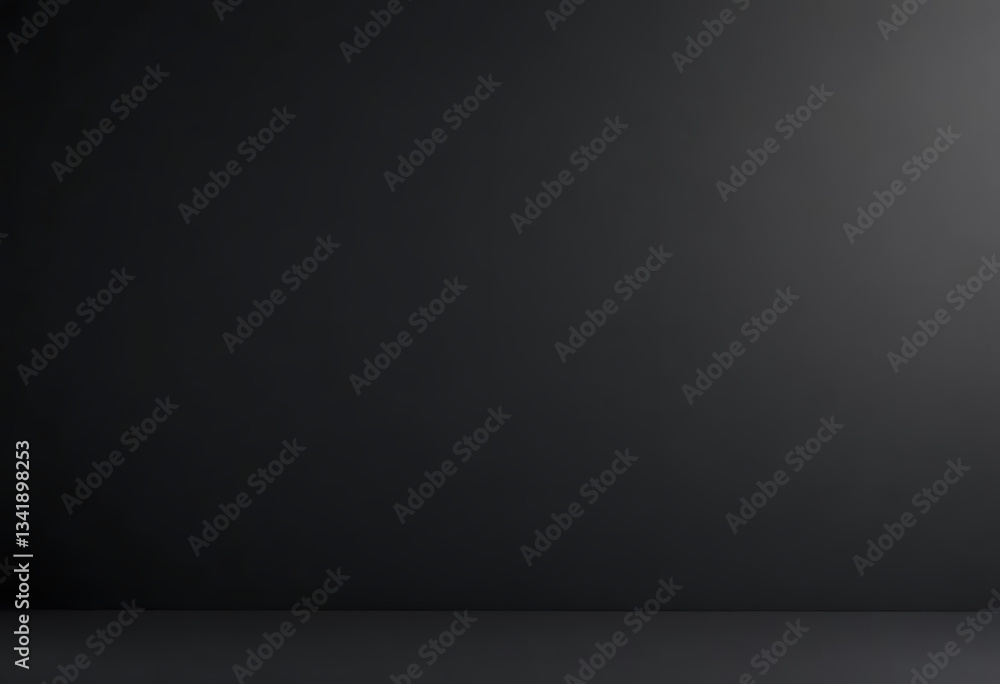 Empty dark wall with soft spotlight Empty dark wall with soft spotlight