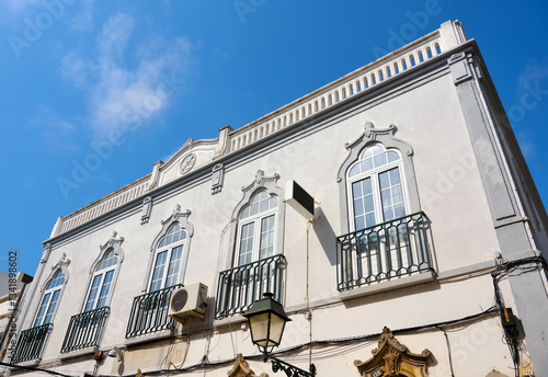 historic houses in the old town of olhão algarve portugal