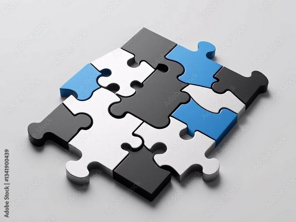 Fototapeta premium Dekoratives Design mit Puzzleteilen
