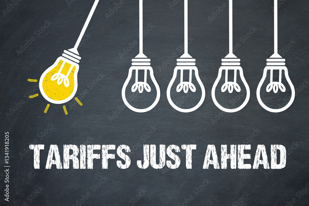 Fototapeta premium Tariffs just ahead 
