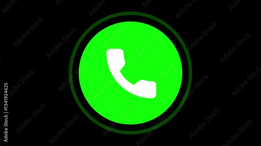 Glowing Calling icon concept animation. Telephone icon animation. Glowing Calling icon concept animation. Telephone icon animation.