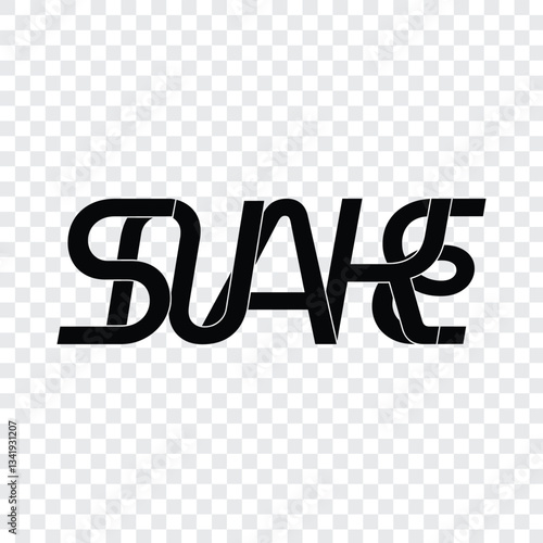 52 snake alphabet offset path logo