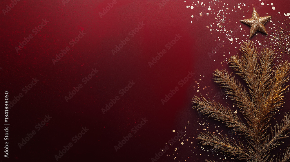 christmas background with christmas decorations and copy space for your text.