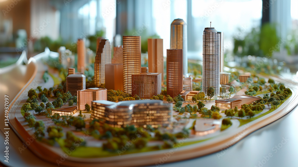 Model of the city of the future
