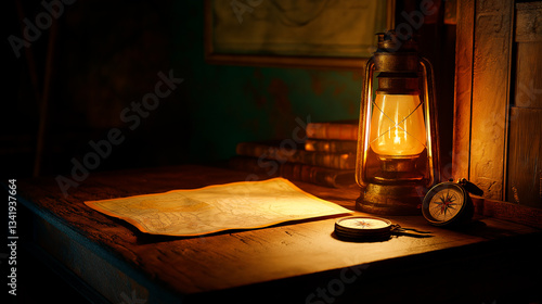 Obraz na płótnie compass on the map of the world, the old compass on the table. w salonie
