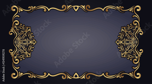 floral ornament frame and mandala