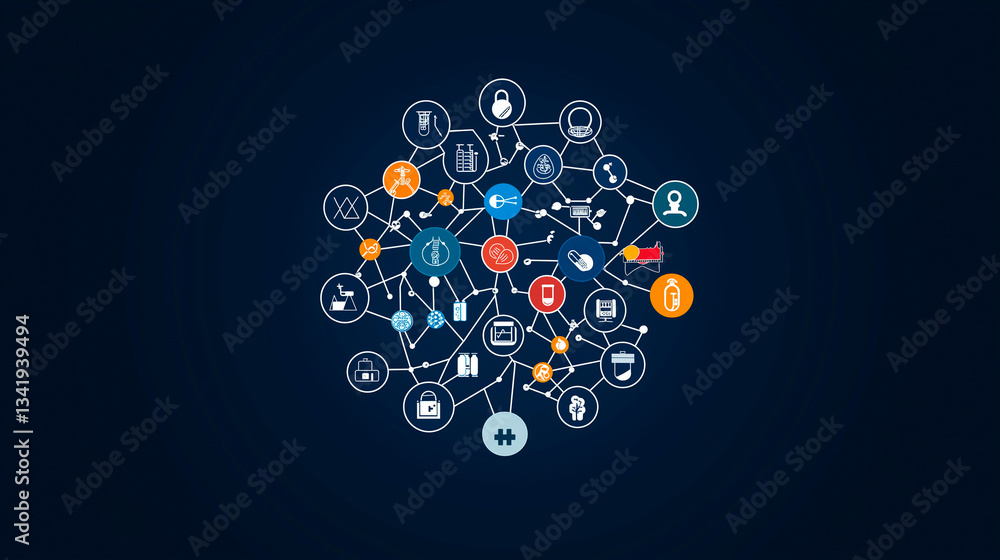 abstract technology network connection background