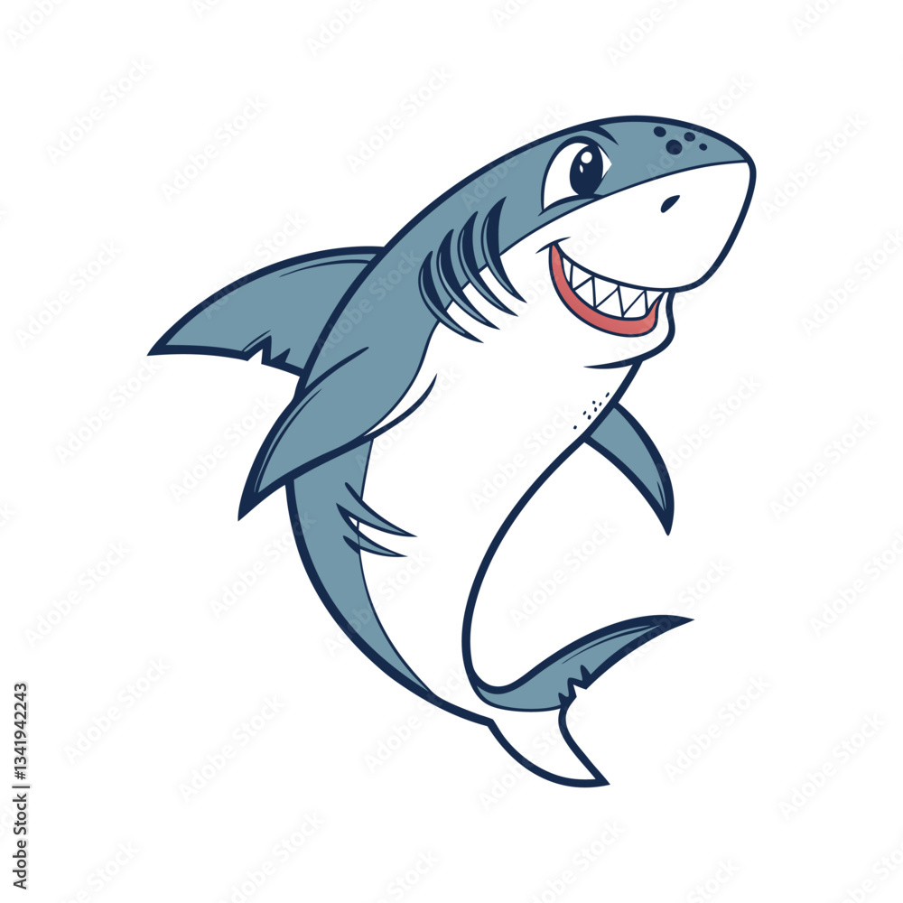 Fototapeta premium Clean and Simple Shark Vector Illustration