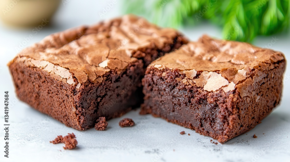brownie vegan. Delicious chocolate brownies on a light surface. brownie vegan. Delicious chocolate brownies on a light surface.