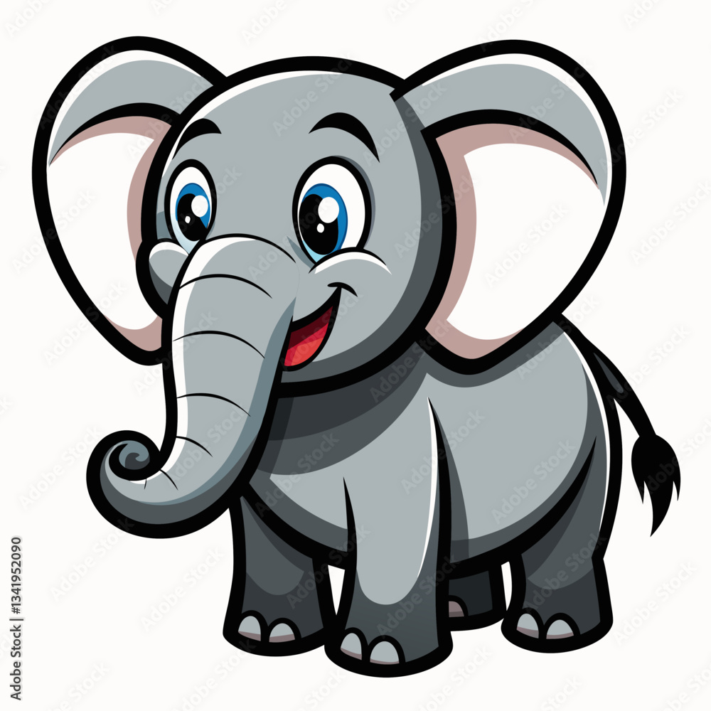 Fototapeta premium elephant cartoon character