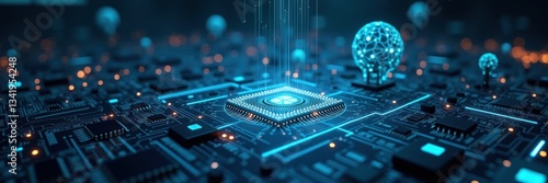 Advanced CPU with AI circuit board