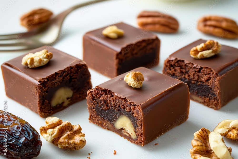 brownie vegan. Delicious chocolate treats with nuts and a rich filling. brownie vegan. Delicious chocolate treats with nuts and a rich filling.