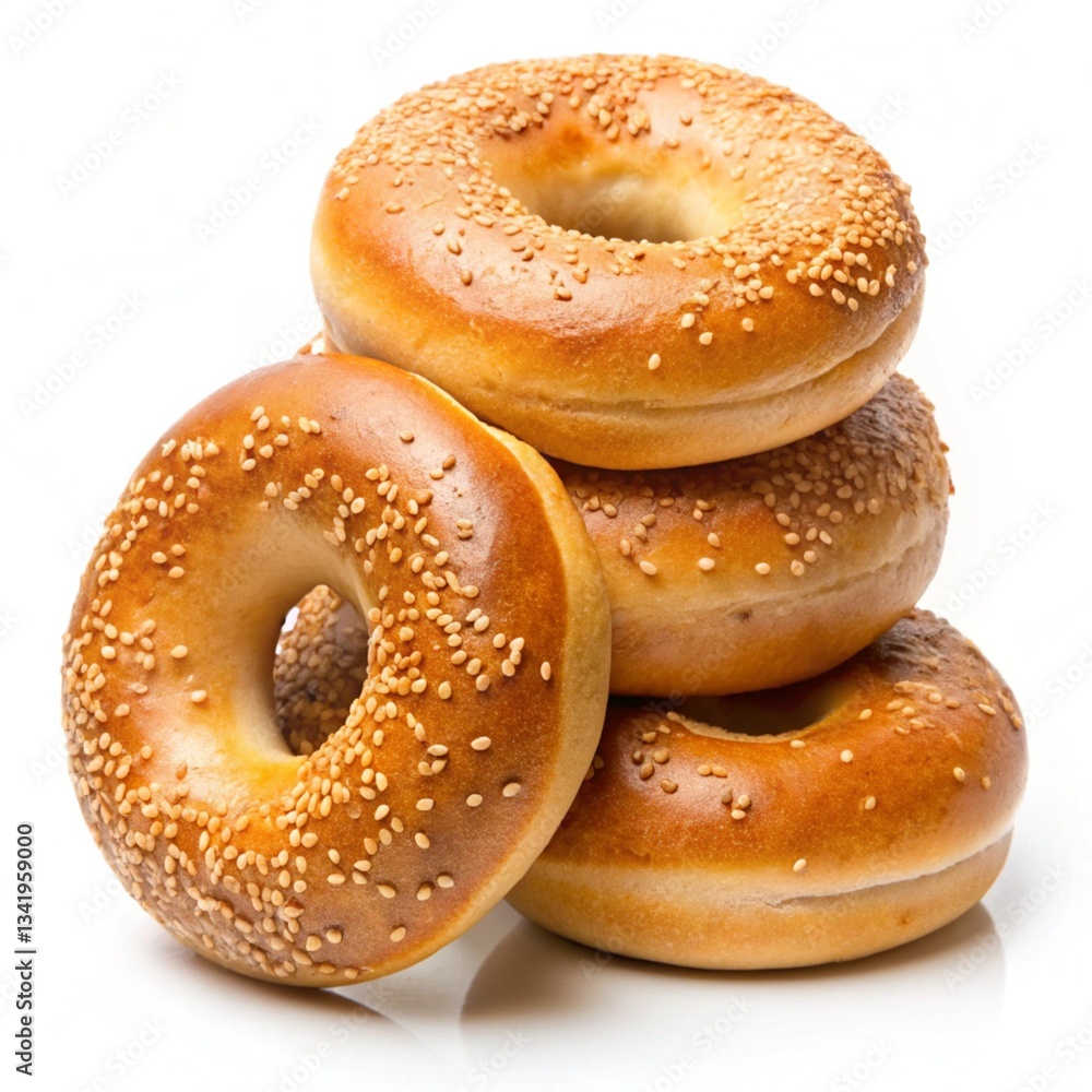 Bagels isolated on white background. Bagels isolated on white background.