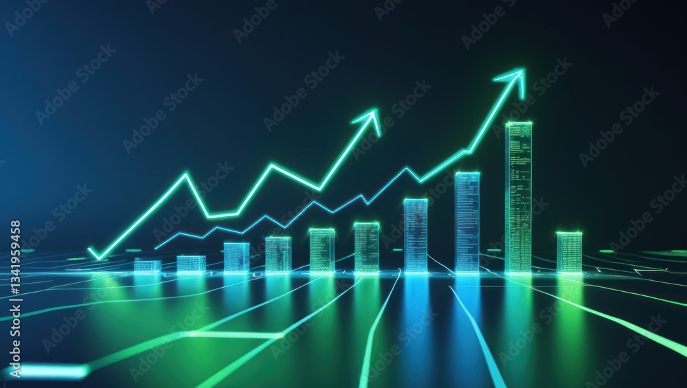 Digital Financial Growth Graph Digital Financial Growth Graph