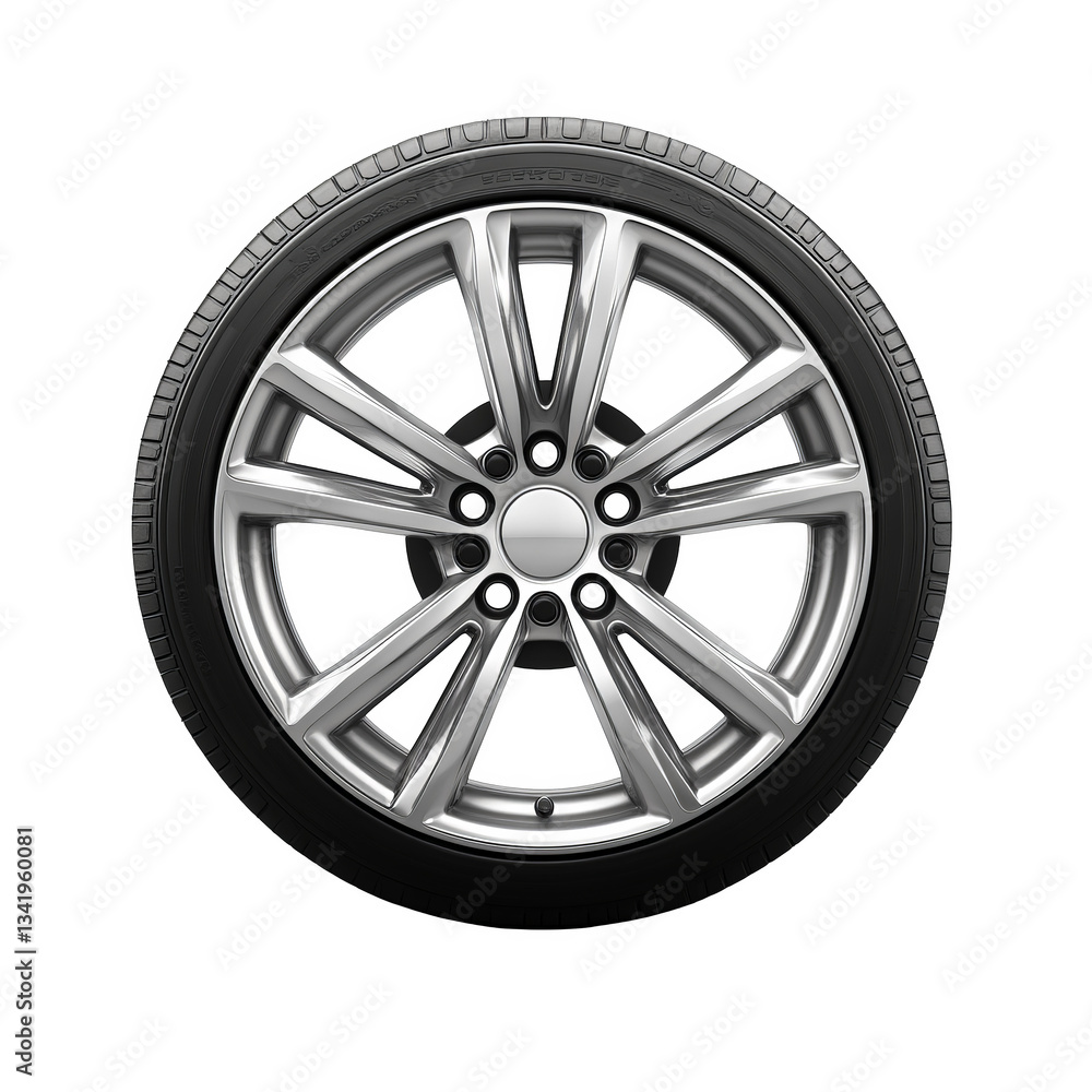 Modern alloy car disc, transparent background Modern alloy car disc, transparent background