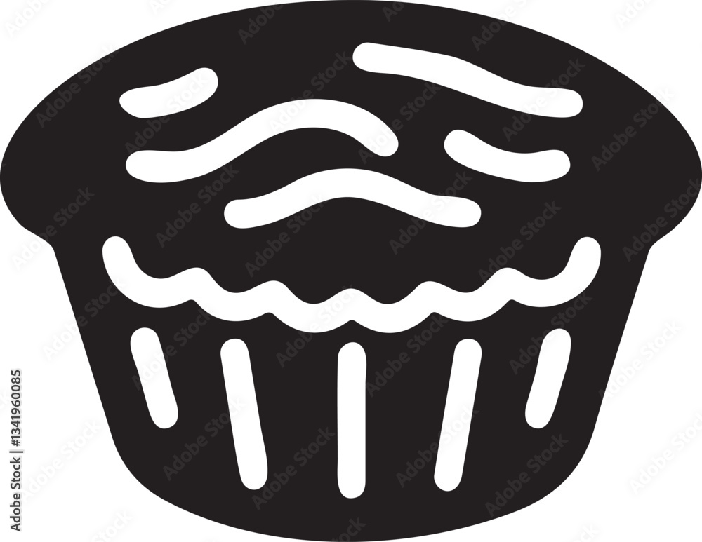 A muffin cupcake silhouette vector illustration A muffin cupcake silhouette vector illustration