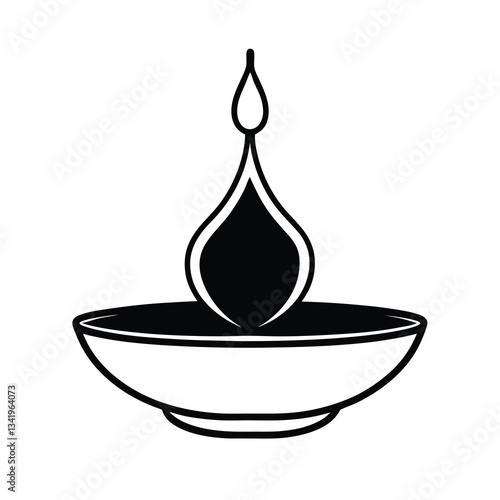 vector illustration of a bowl