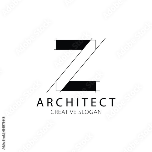 Letter Z logo architecture for construction company. property template vector illustration for your brand.